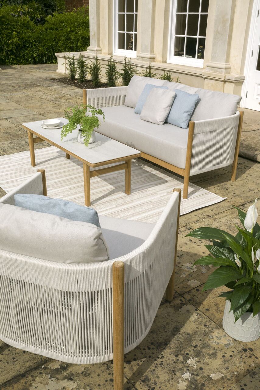 Crated outdoor furniture ready for consolidated US shipment