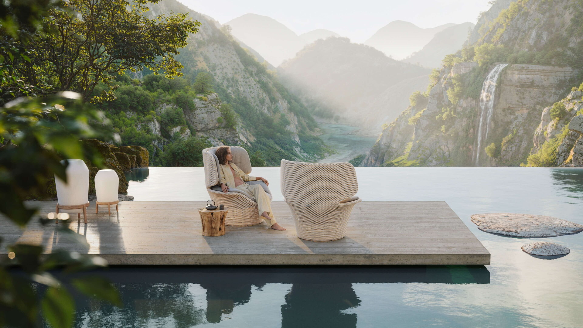 Seashell Grand outdoor furniture by Dedon