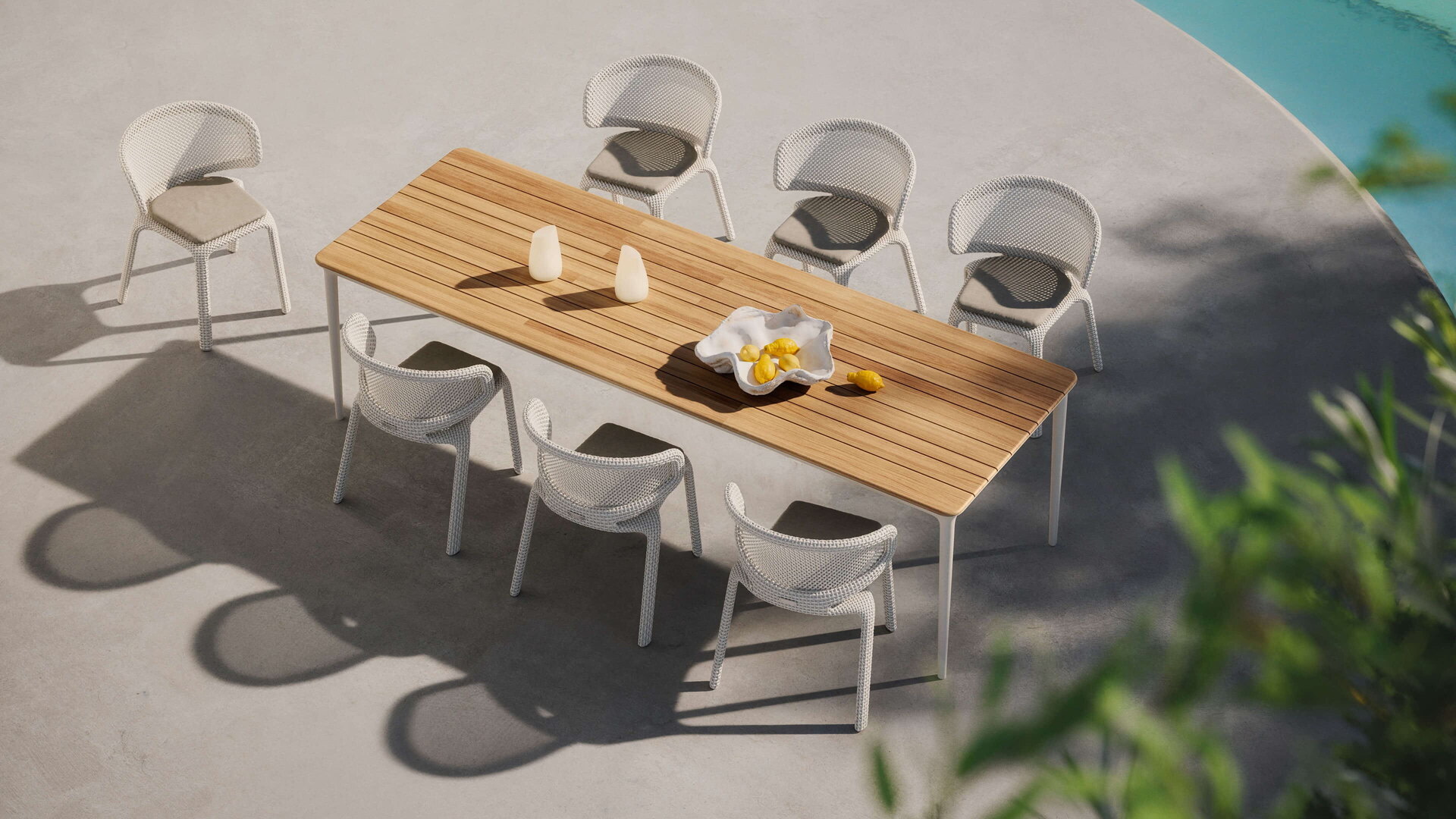 Seashell Nuo outdoor furniture by Dedon