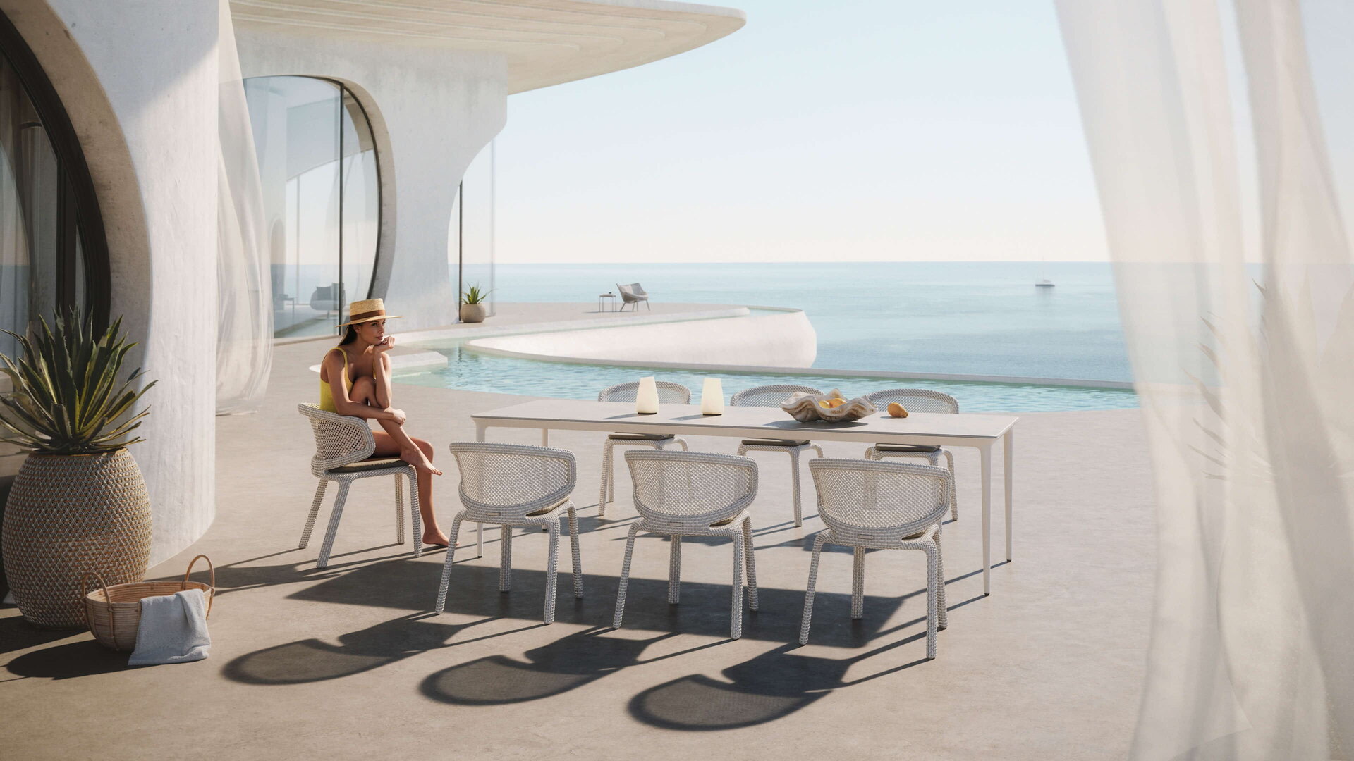 Seashell Nuo outdoor furniture by Dedon