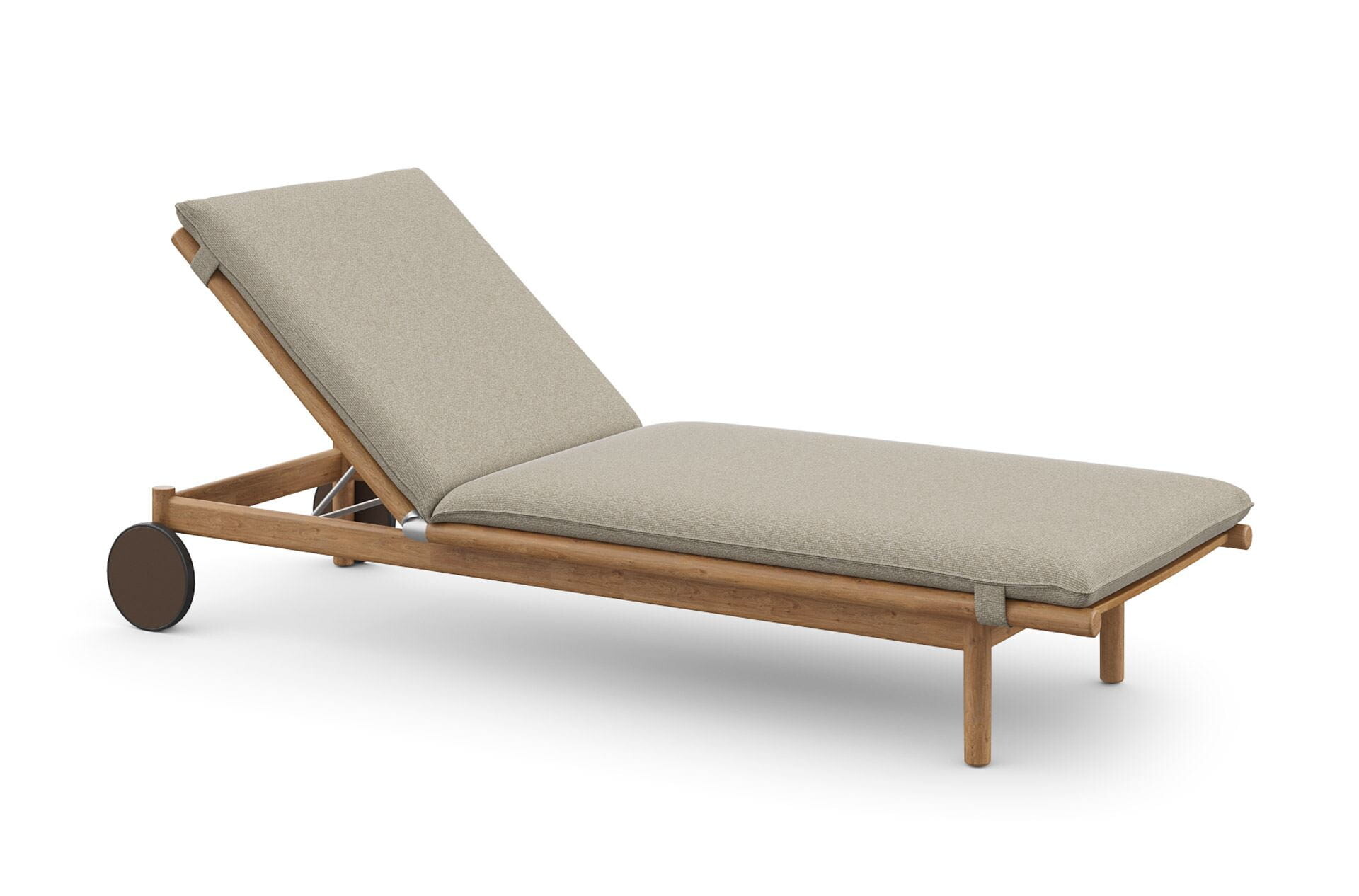 Tibbo Sun Lounger with Wheels