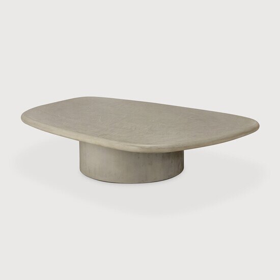 Elements concrete coffee table, side view