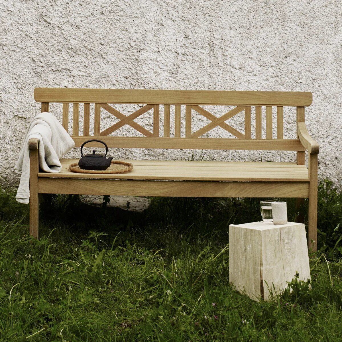 Skagerak teak outdoor furniture on the Danish coast