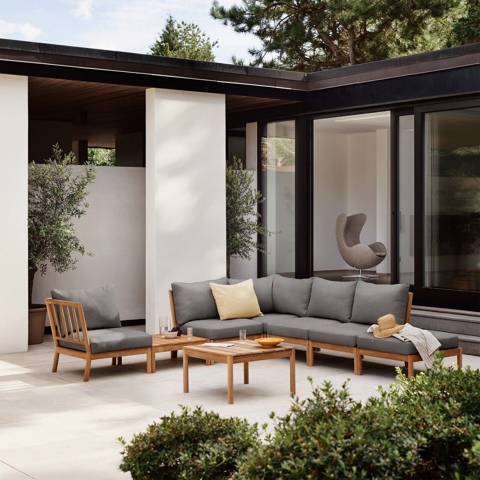 Tradition modular teak lounge sofa by Povl B. Eskildsen for Skagerak