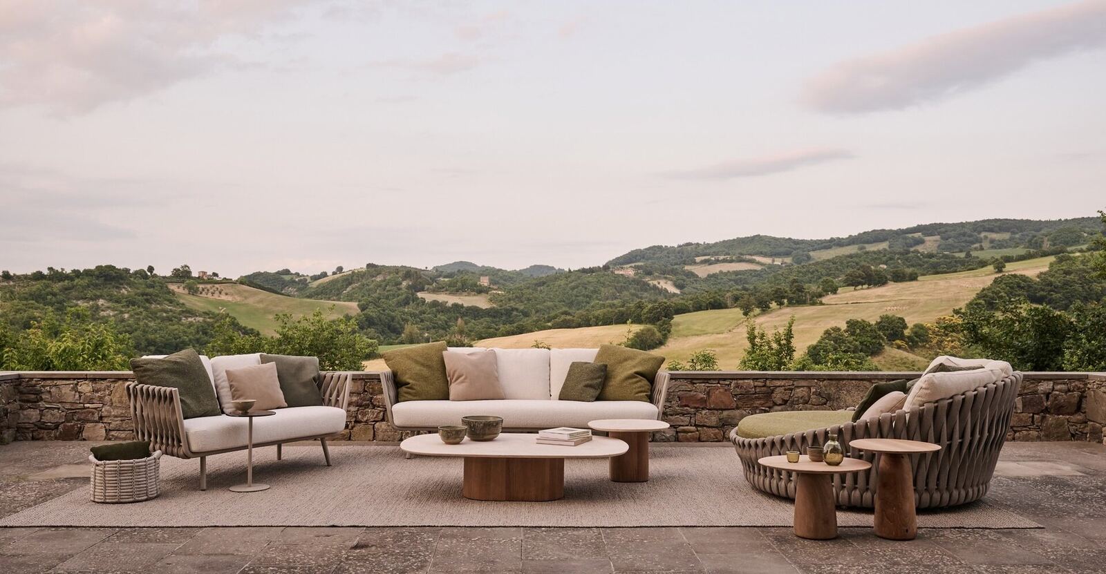Tribù outdoor lounge, Belgian weather-proof rope archive since 1995